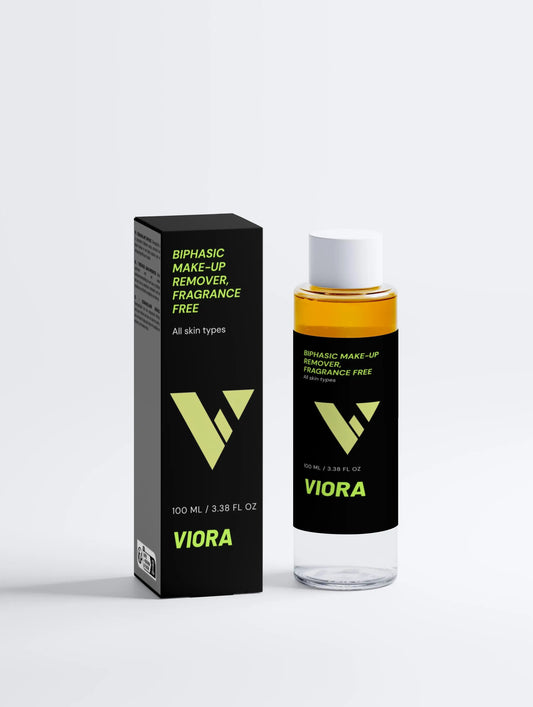 Biphasic Makeup Remover - Oil & Water Formula for Waterproof Makeup with Hyaluronic Acid - Viora