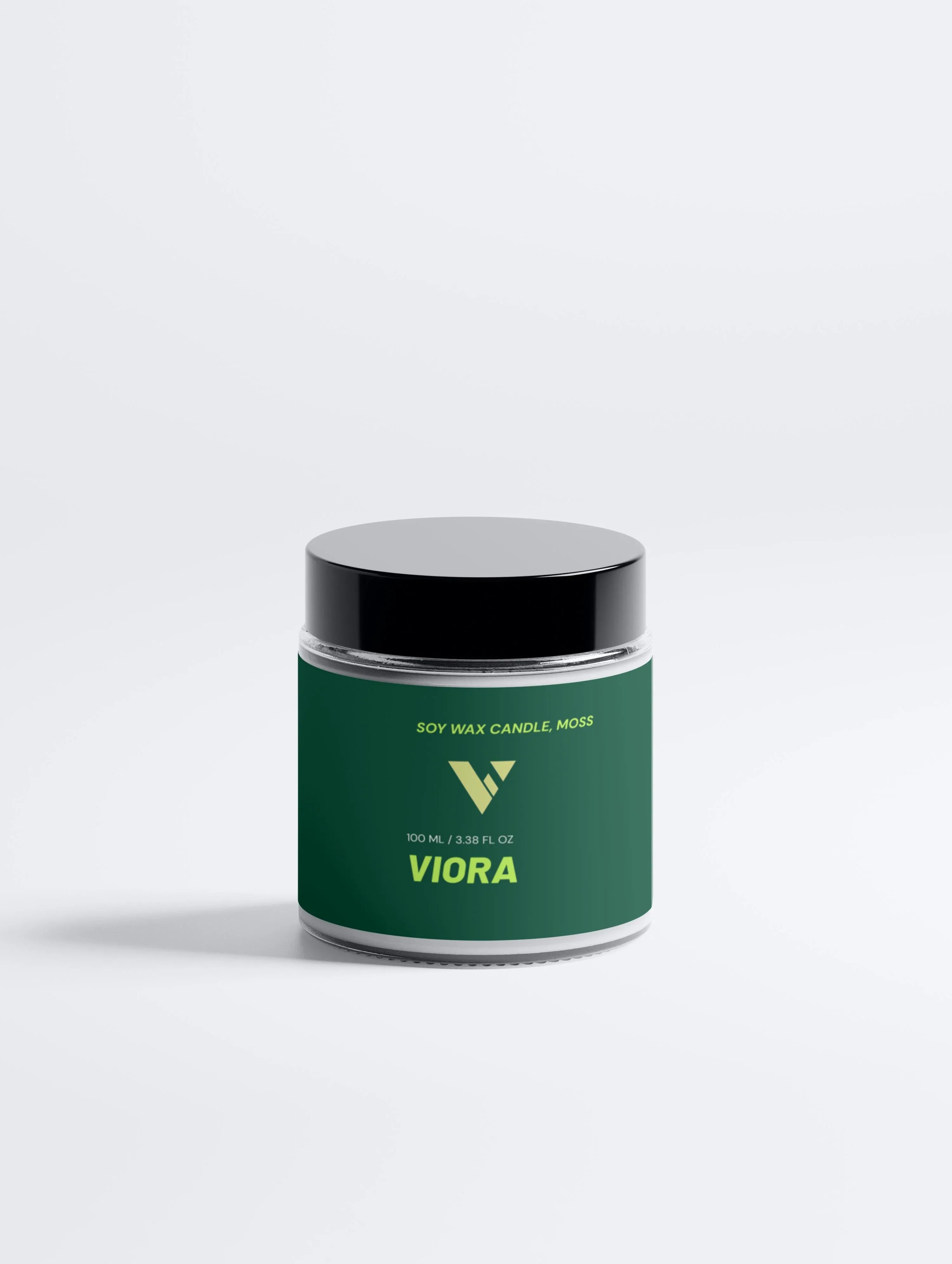 Natural Soy Candle - Moss Scent | Vegan & Eco-Friendly Aromatherapy Candle - Viora