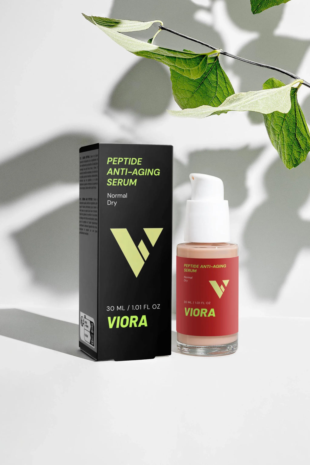 Anti-Aging Duo Set - Peptide & Bakuchiol Retinol Alternative System for Wrinkles - Viora