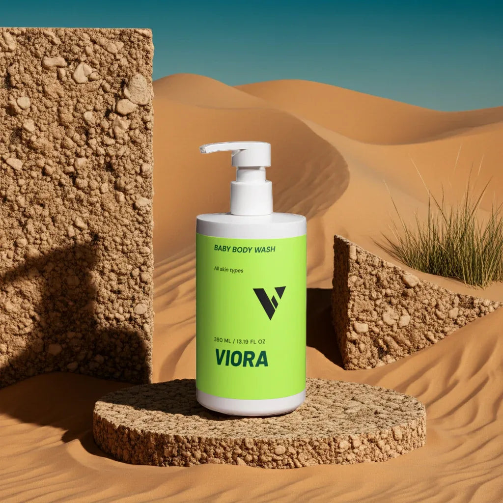 Organic Baby Body Wash - Gentle Tear-Free Cleanser for Newborns & Sensitive Skin - Viora