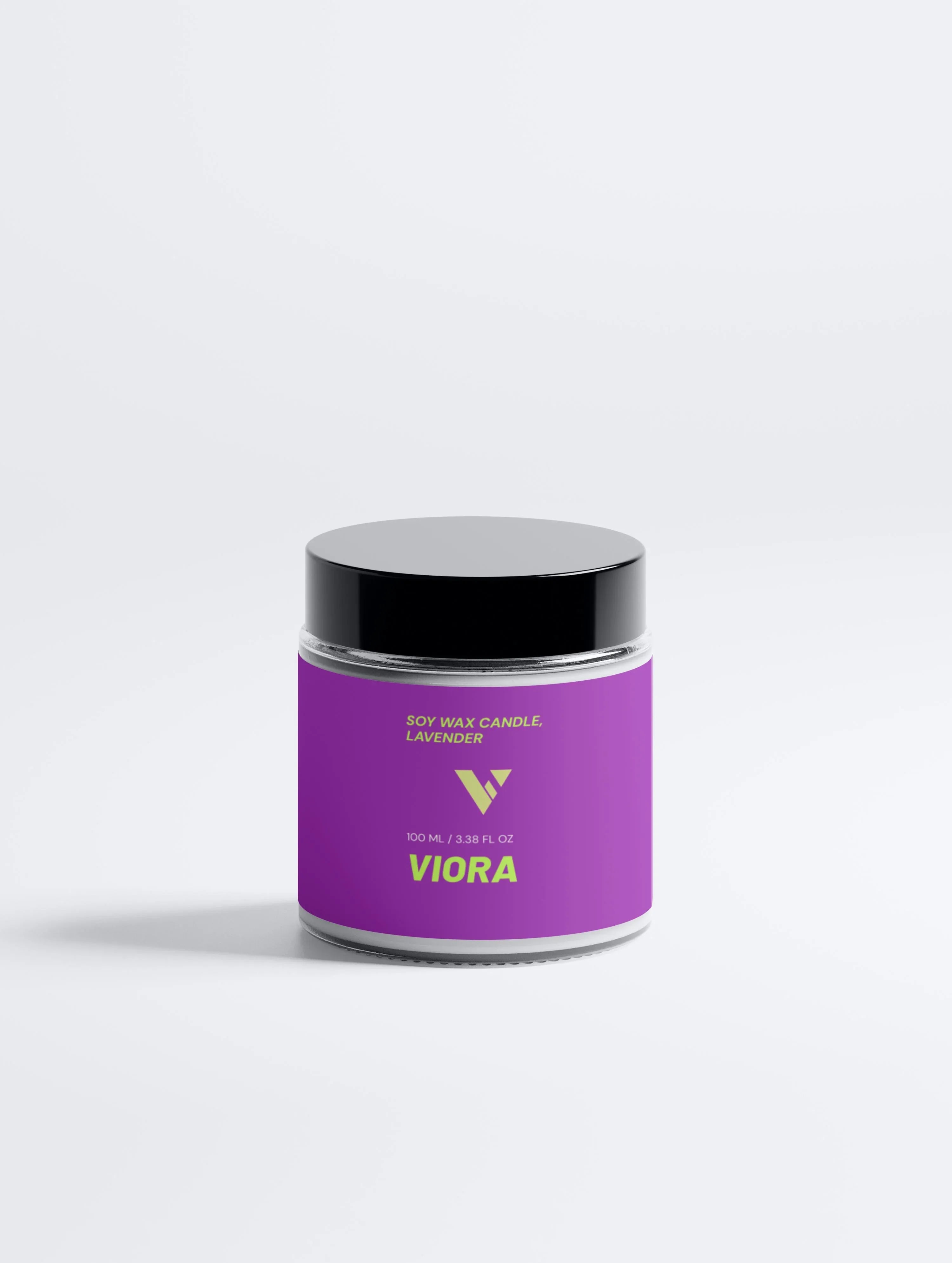 Natural Soy Candle - Lavender Scent | Vegan & Eco-Friendly Aromatherapy Candle - Viora