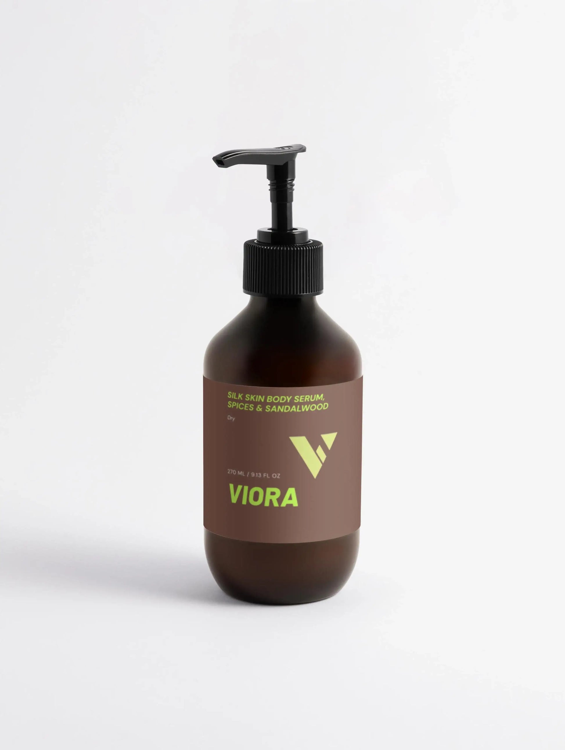 Silk Skin Body Serum - Spices & Sandalwood with Hyaluronic Acid for Smooth, Hydrated Skin - Viora