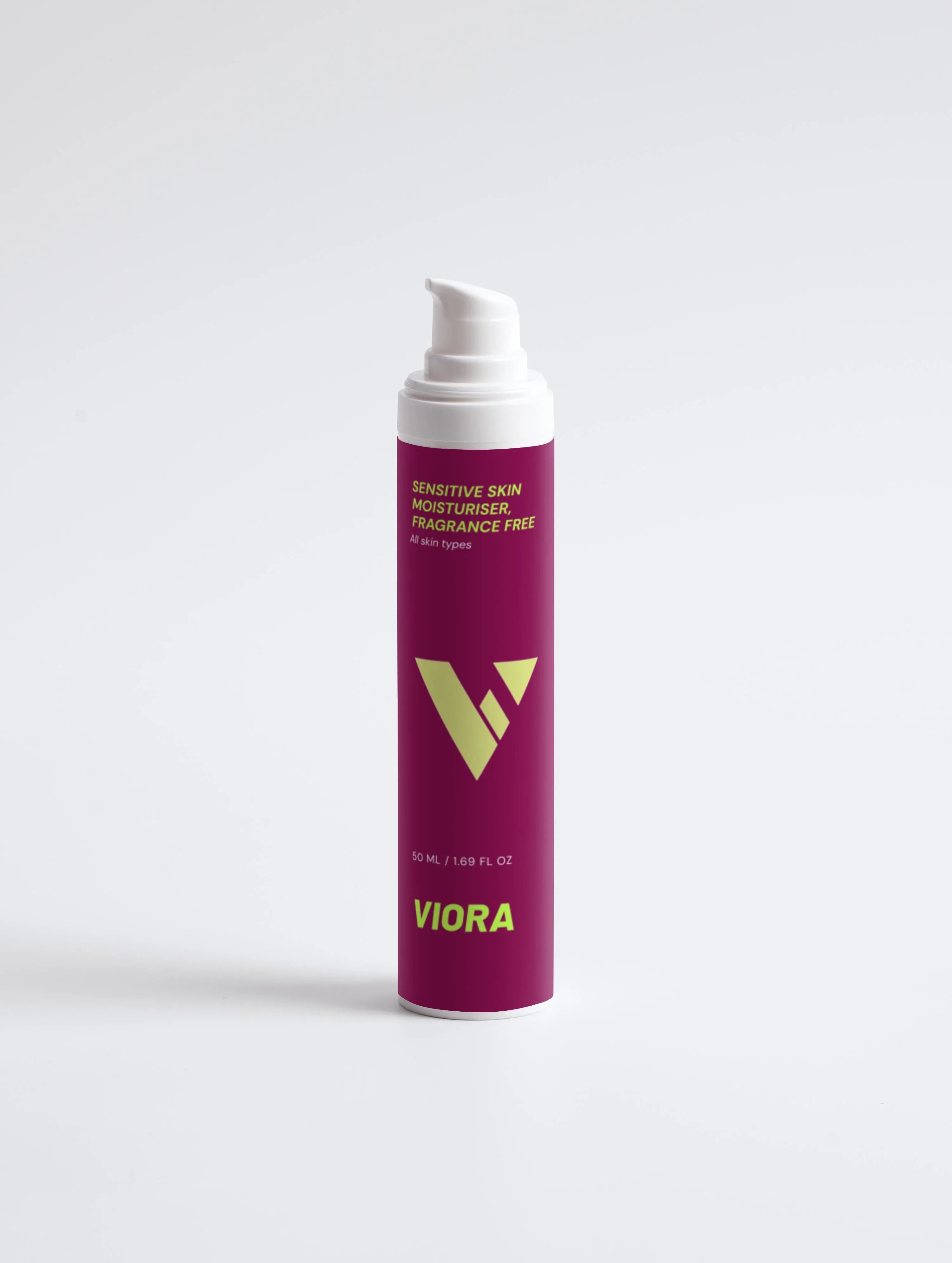 Sensitive Skin Face Moisturizer - Fragrance-Free Gentle Hydrating Cream for Redness & Irritation - Viora