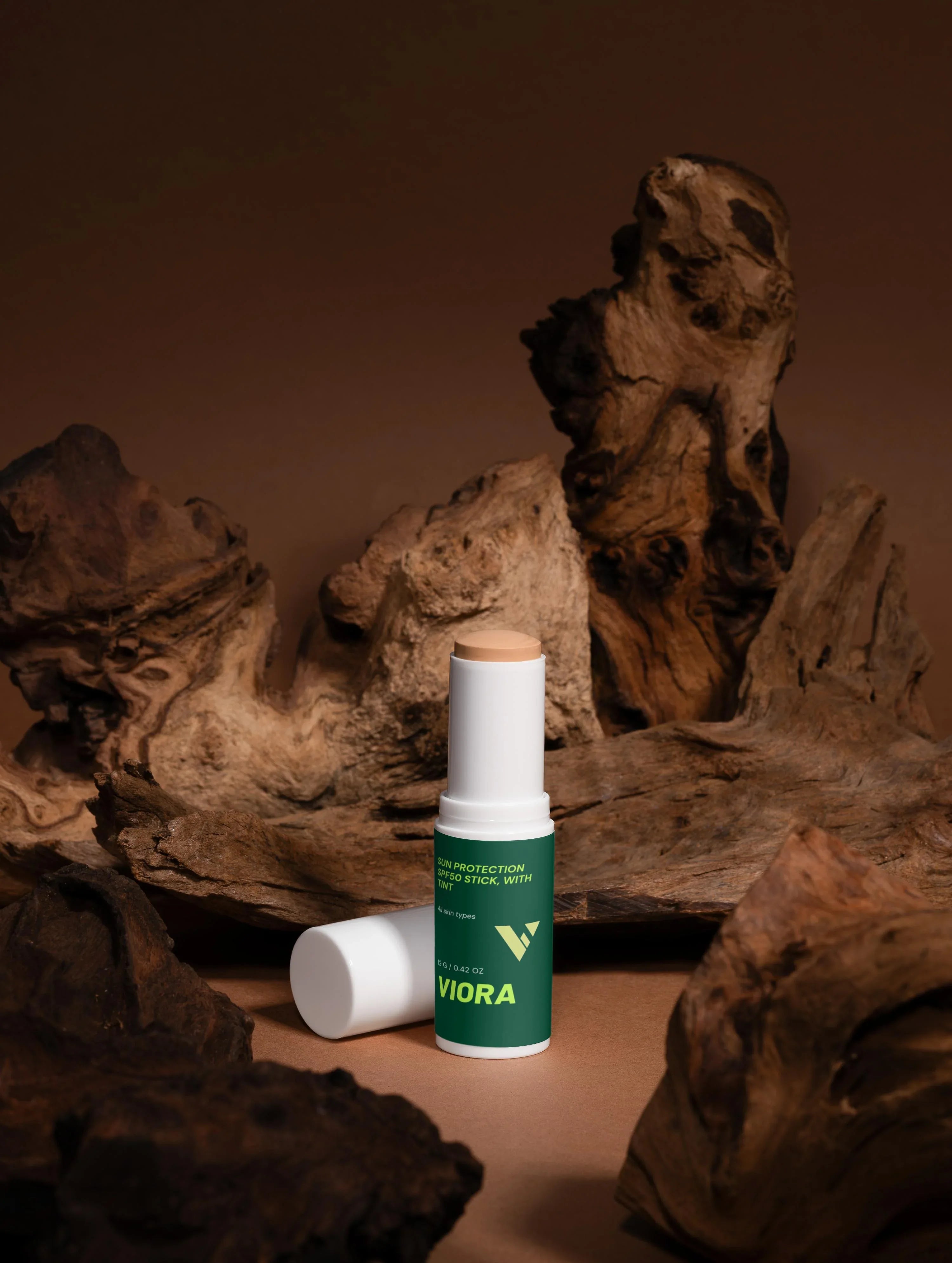 Viora Tinted SPF50 Sunscreen Stick - Broad Spectrum Face & Body Sun Protection - Viora