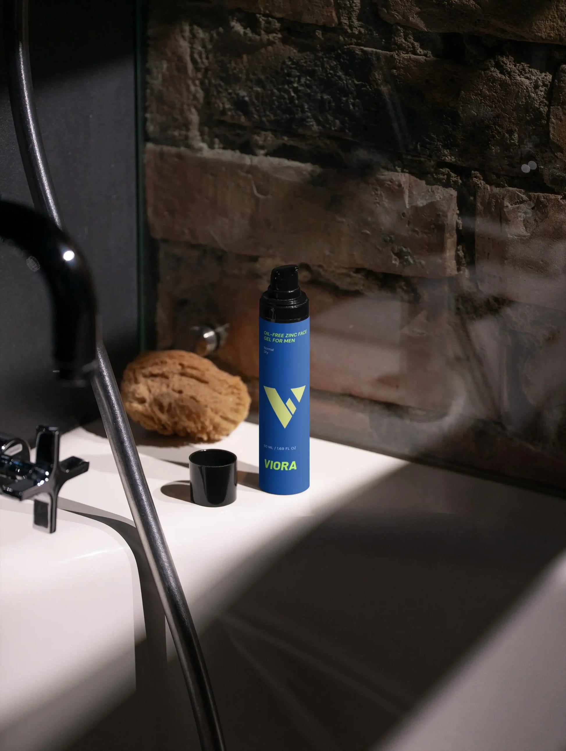 Zinc Face Gel for Men - Oil-Free Lightweight Moisturizer with Hyaluronic Acid & SPF Support - Viora