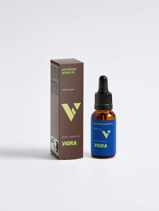Softening Beard Oil - Premium Natural CBD Beard Conditioner with Hemp Seed Oil & Vitamin E - Viora
