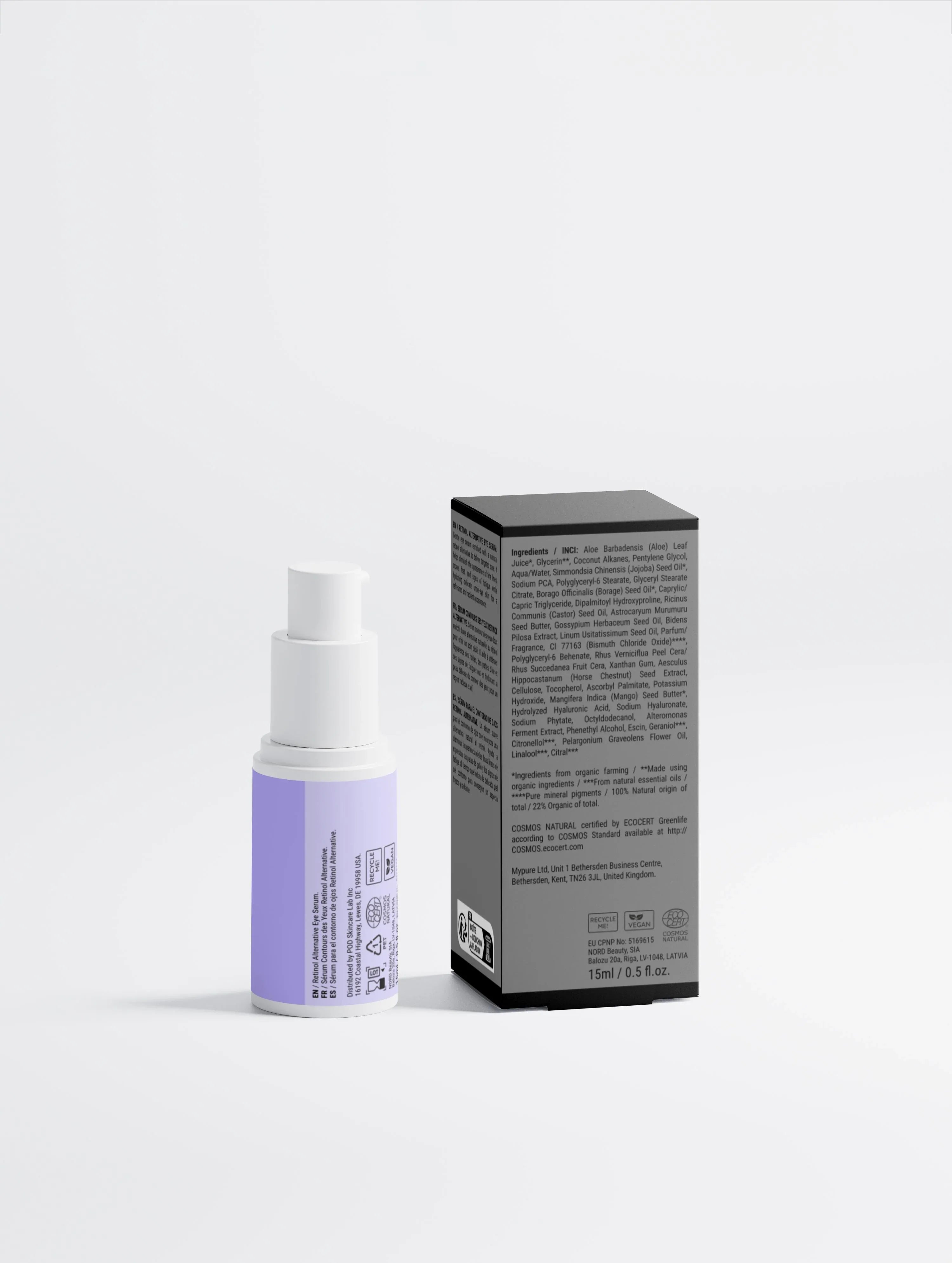 Bakuchiol Eye Serum - Retinol Alternative Anti-Aging Eye Treatment with Peptides & Hyaluronic Acid - Viora