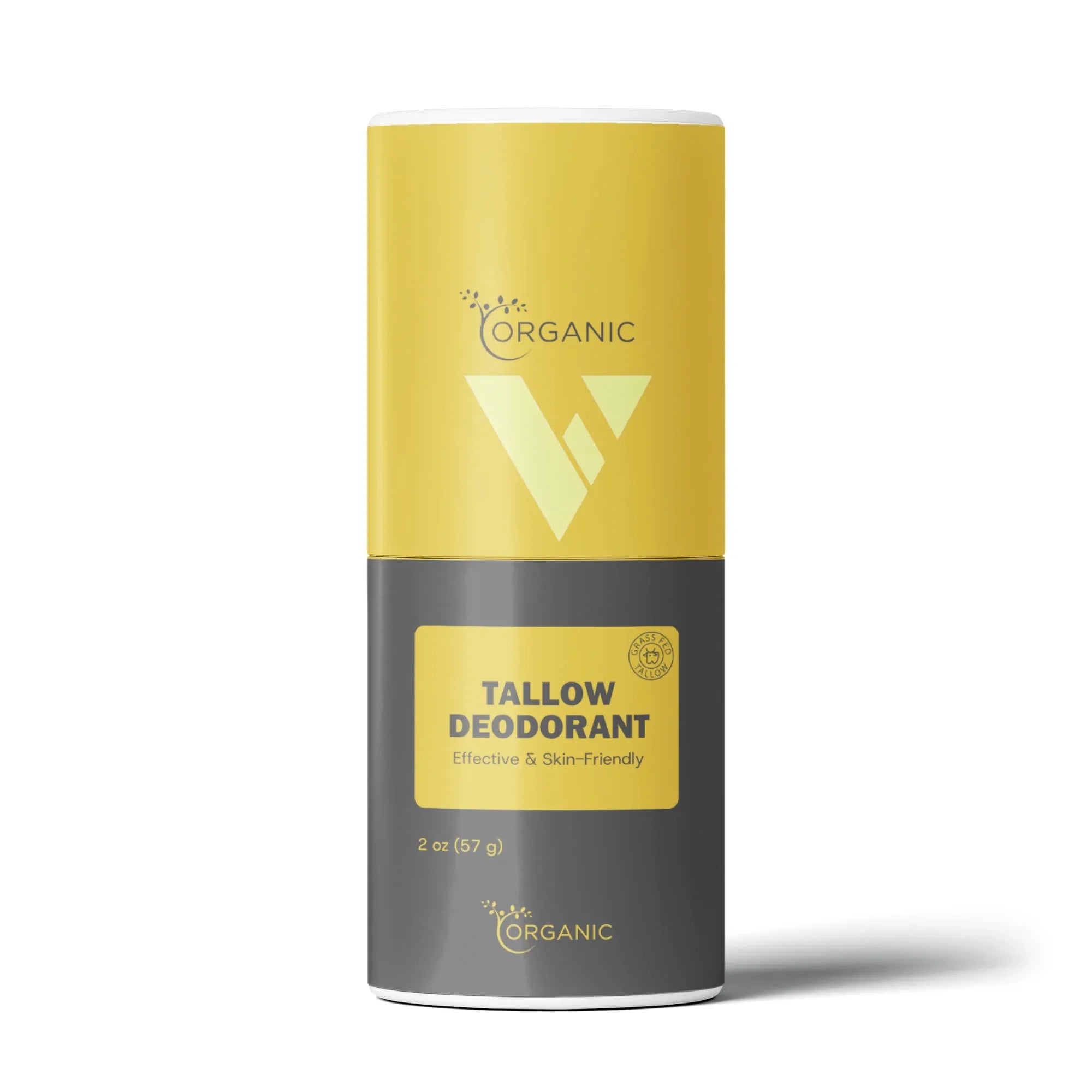 Natural Tallow Deodorant Stick - Aluminum Free Bergamot Deodorant with Grass-Fed Tallow - Viora