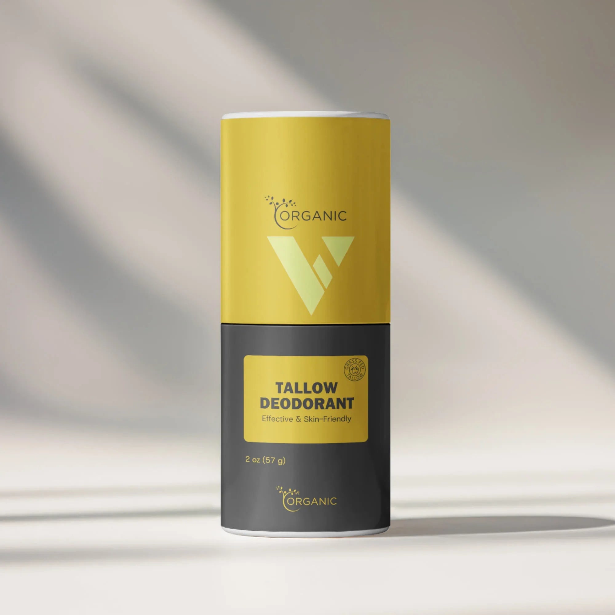 Natural Tallow Deodorant Stick - Aluminum Free Bergamot Deodorant with Grass-Fed Tallow - Viora
