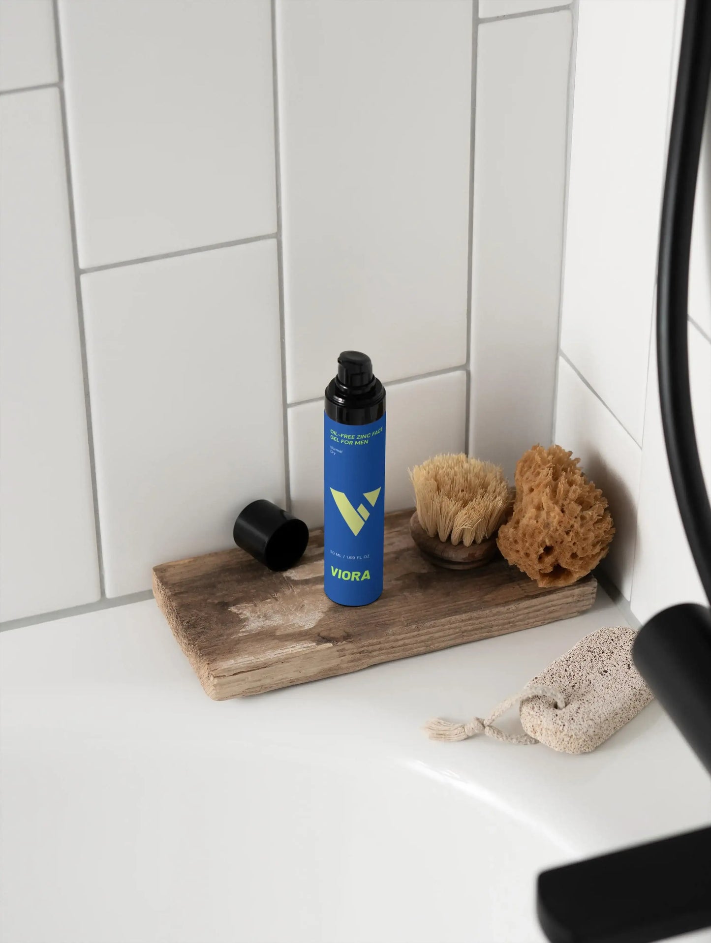 Zinc Face Gel for Men - Oil-Free Lightweight Moisturizer with Hyaluronic Acid & SPF Support - Viora