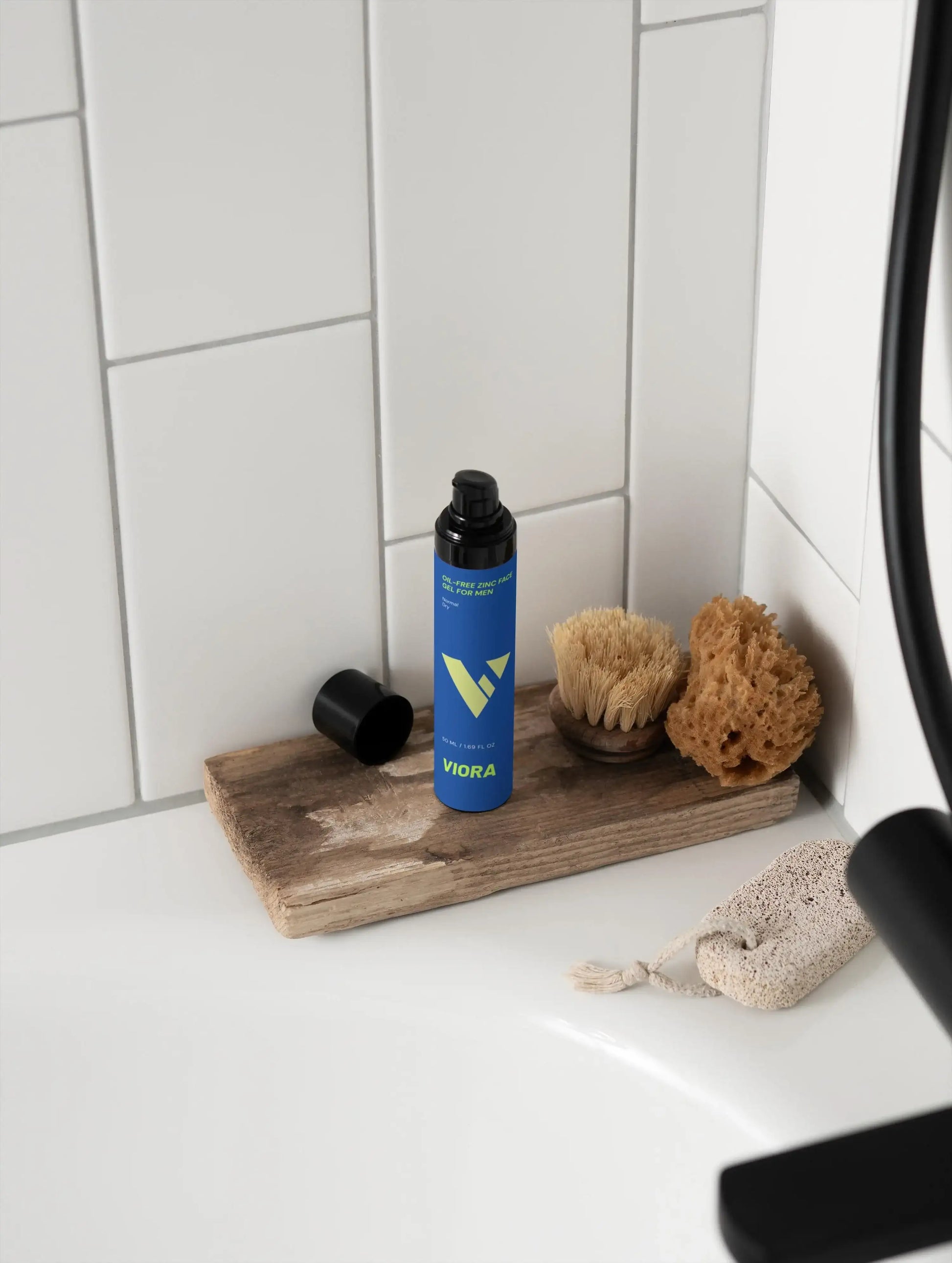 Zinc Face Gel for Men - Oil-Free Lightweight Moisturizer with Hyaluronic Acid & SPF Support - Viora