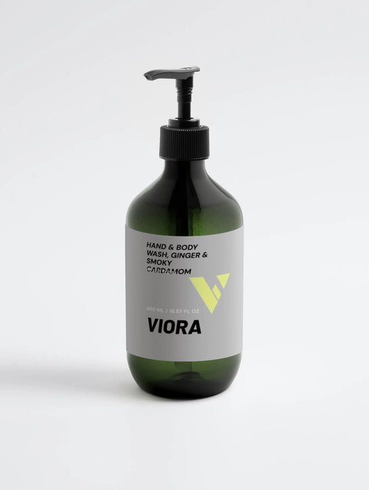 Ginger & Cardamom Hand & Body Wash - Luxury Spa Experience with Natural Essential Oils - Viora