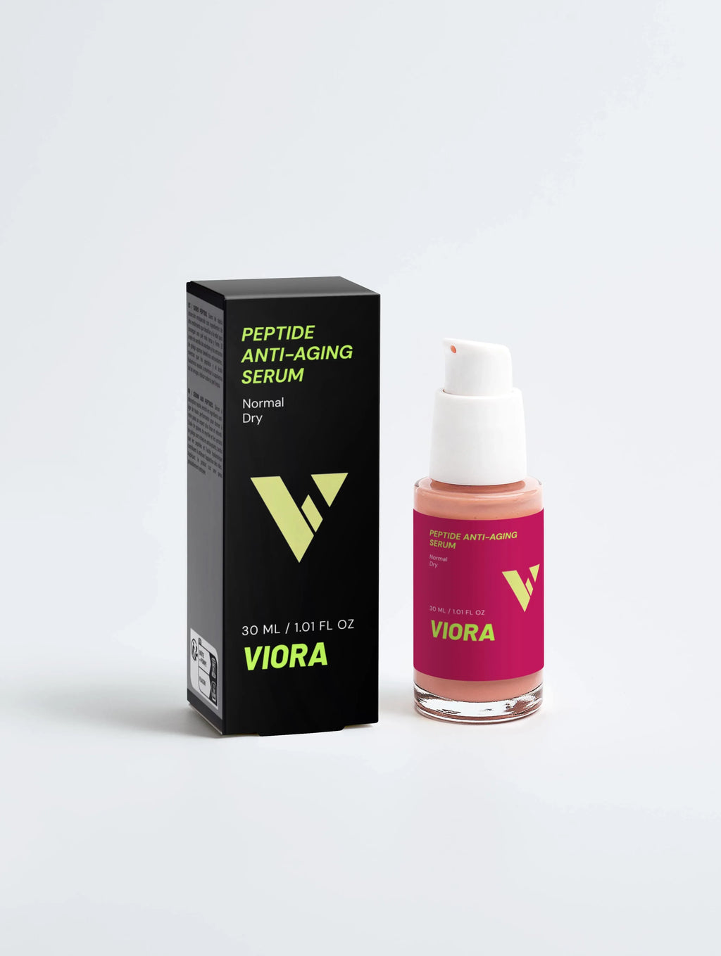 Peptide Anti-Aging Serum - Firming Face Treatment with Hyaluronic Acid for Wrinkles & Fine Lines - Viora