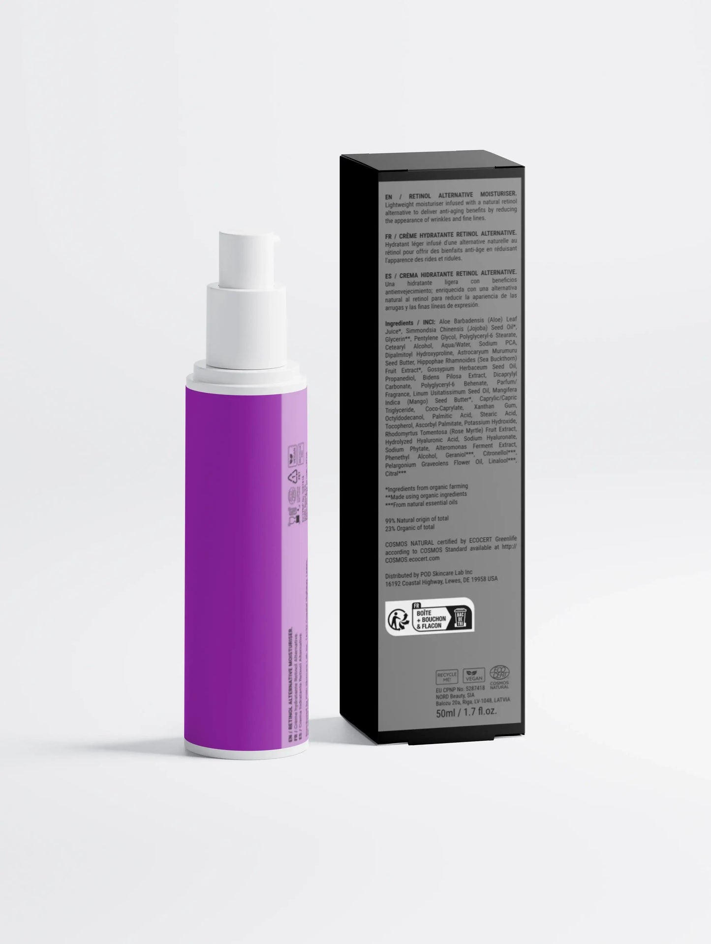 Bakuchiol Retinol Alternative Face Moisturizer - Anti-Aging Cream with Hyaluronic Acid & Vitamin C - Viora