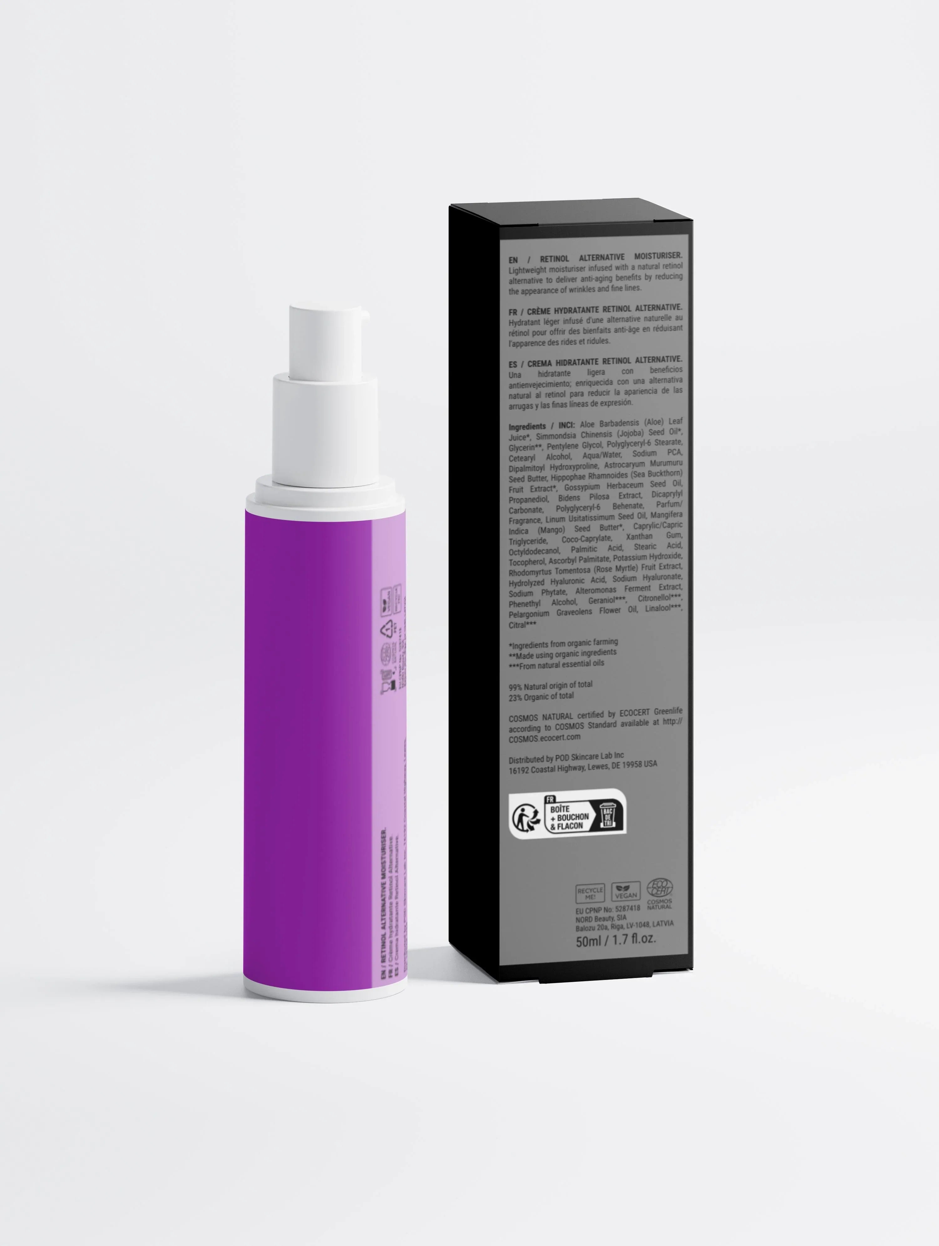 Bakuchiol Retinol Alternative Face Moisturizer - Anti-Aging Cream with Hyaluronic Acid & Vitamin C - Viora