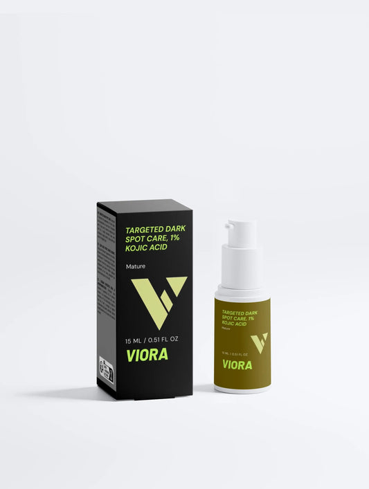 Kojic Acid Dark Spot Serum 1% - Brightening Treatment for Hyperpigmentation & Age Spots - Viora