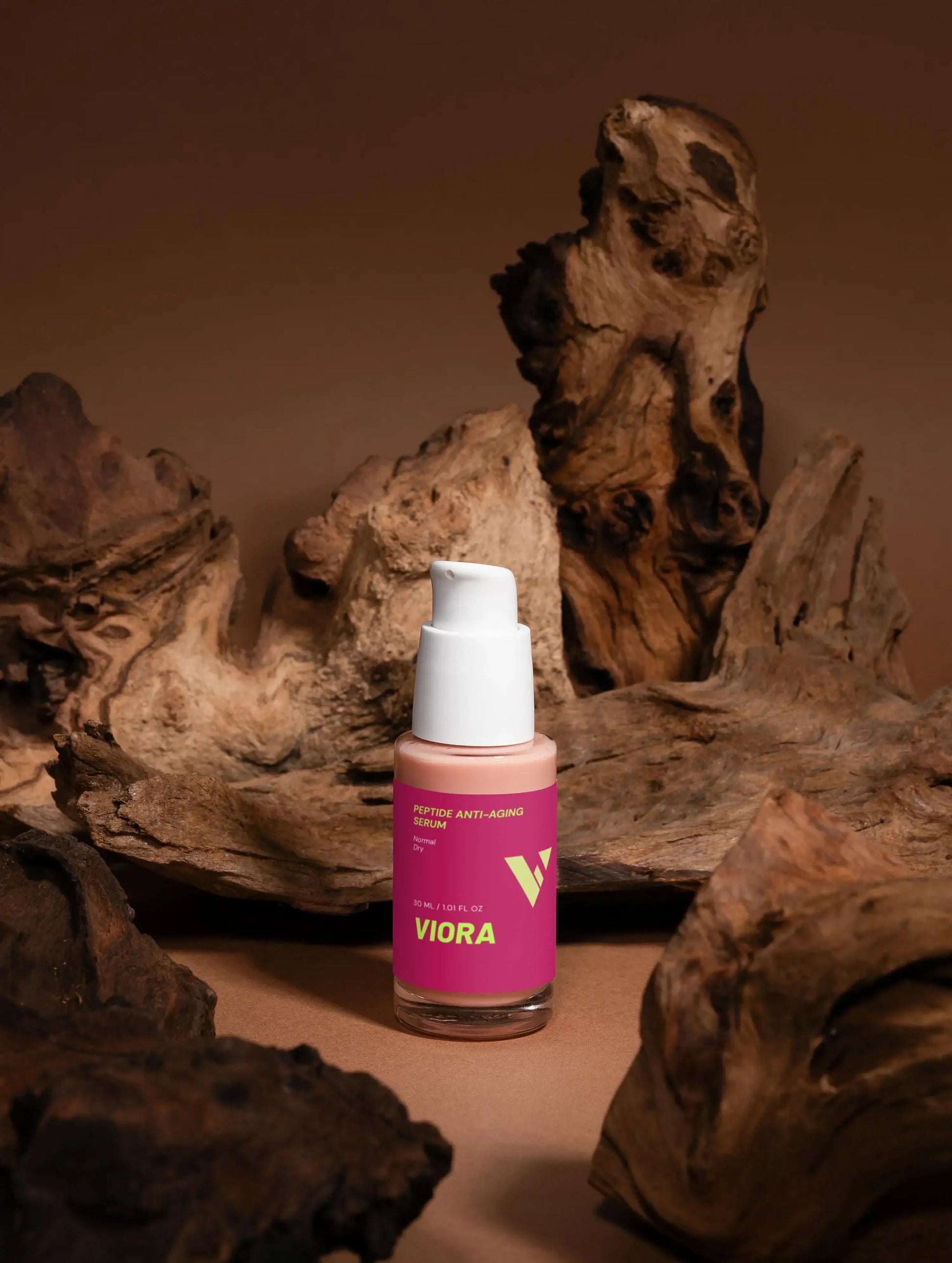 Peptide Anti-Aging Serum - Firming Face Treatment with Hyaluronic Acid for Wrinkles & Fine Lines - Viora