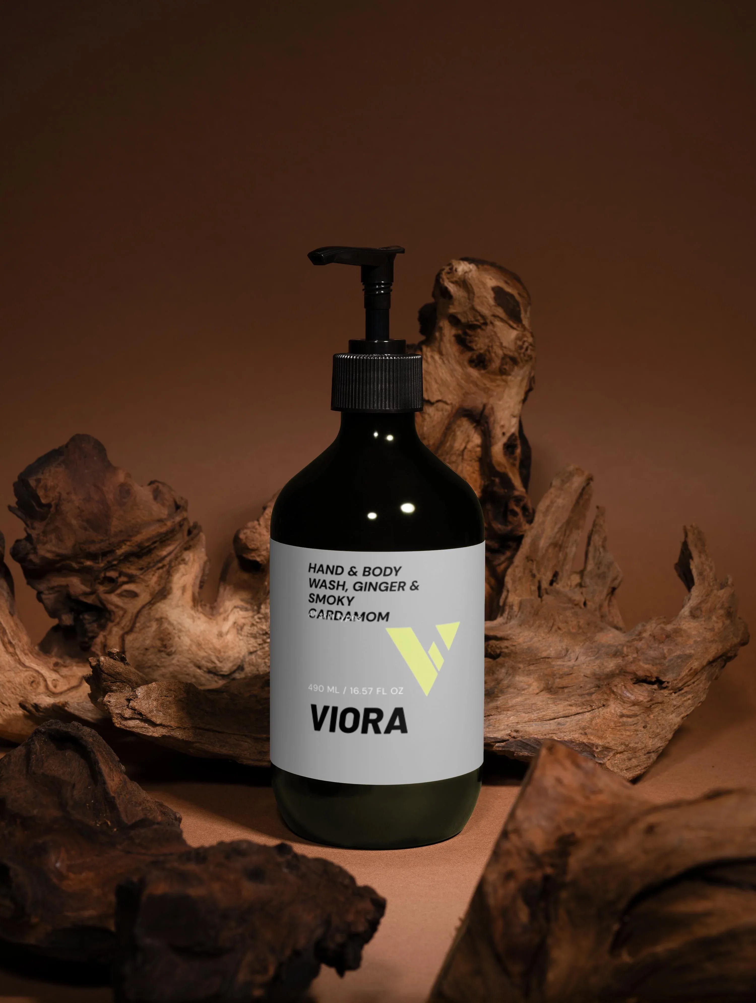 Ginger & Cardamom Hand & Body Wash - Luxury Spa Experience with Natural Essential Oils - Viora