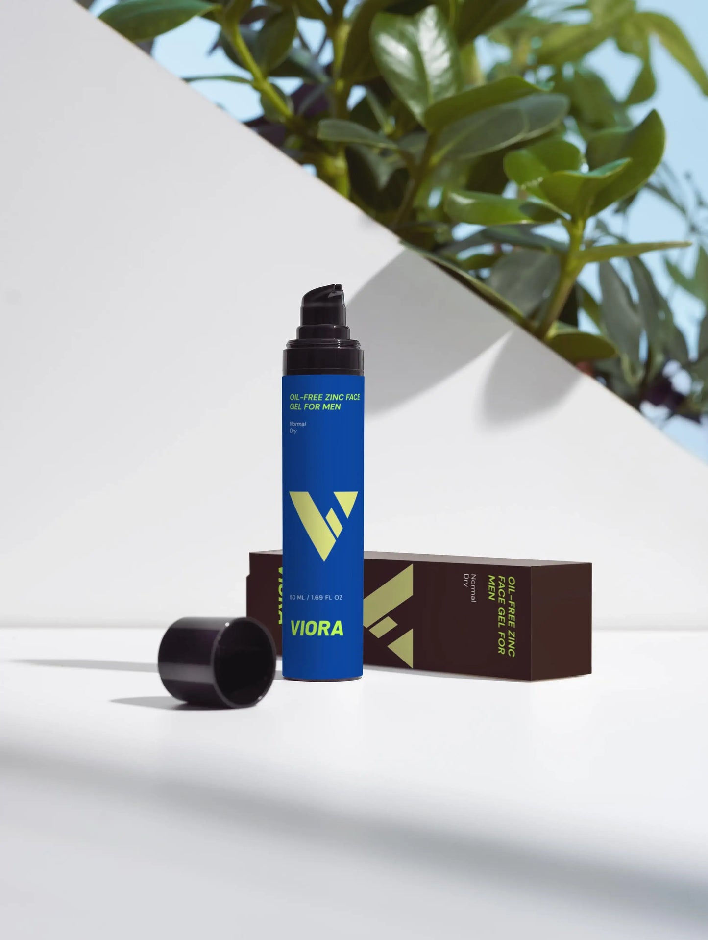 Zinc Face Gel for Men - Oil-Free Lightweight Moisturizer with Hyaluronic Acid & SPF Support - Viora