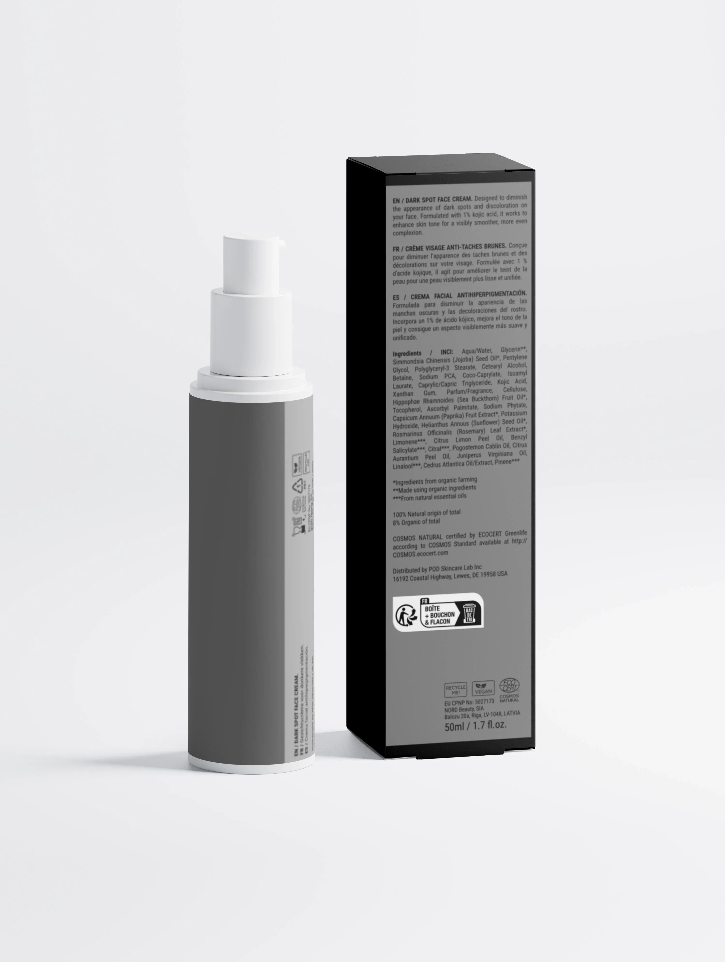 Kojic Acid Dark Spot Face Cream - Brightening Moisturizer for Hyperpigmentation & Age Spots - Viora