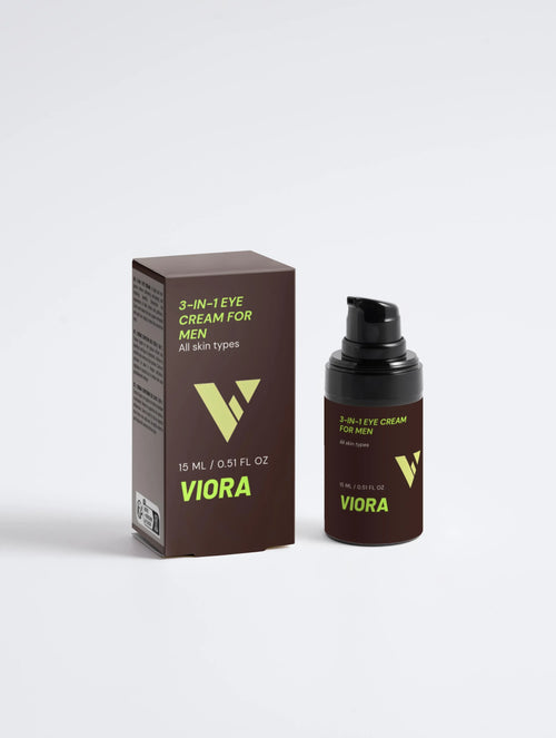Viora 3-in-1 Eye Cream for Men - Anti-Aging, Depuffing & Brightening - Viora