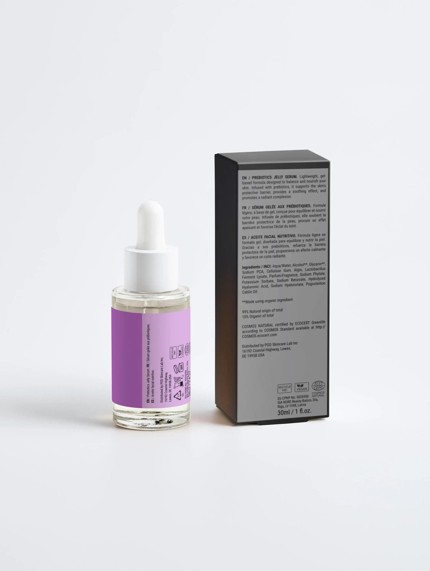 Prebiotic Face Serum - Barrier Repair Jelly Treatment with Hyaluronic Acid for Sensitive Skin - Viora